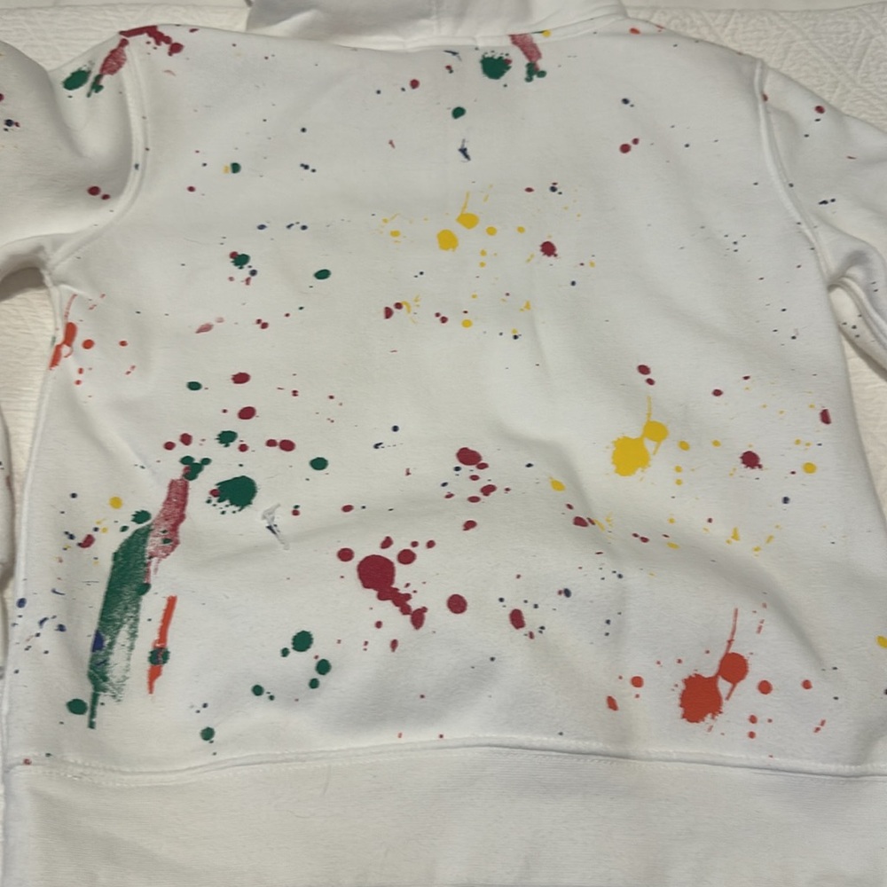 POLO RALPH LAUREN KIDS PAINT SPLATTERED HOODIE SIZE 7 - Picture 8 of 8